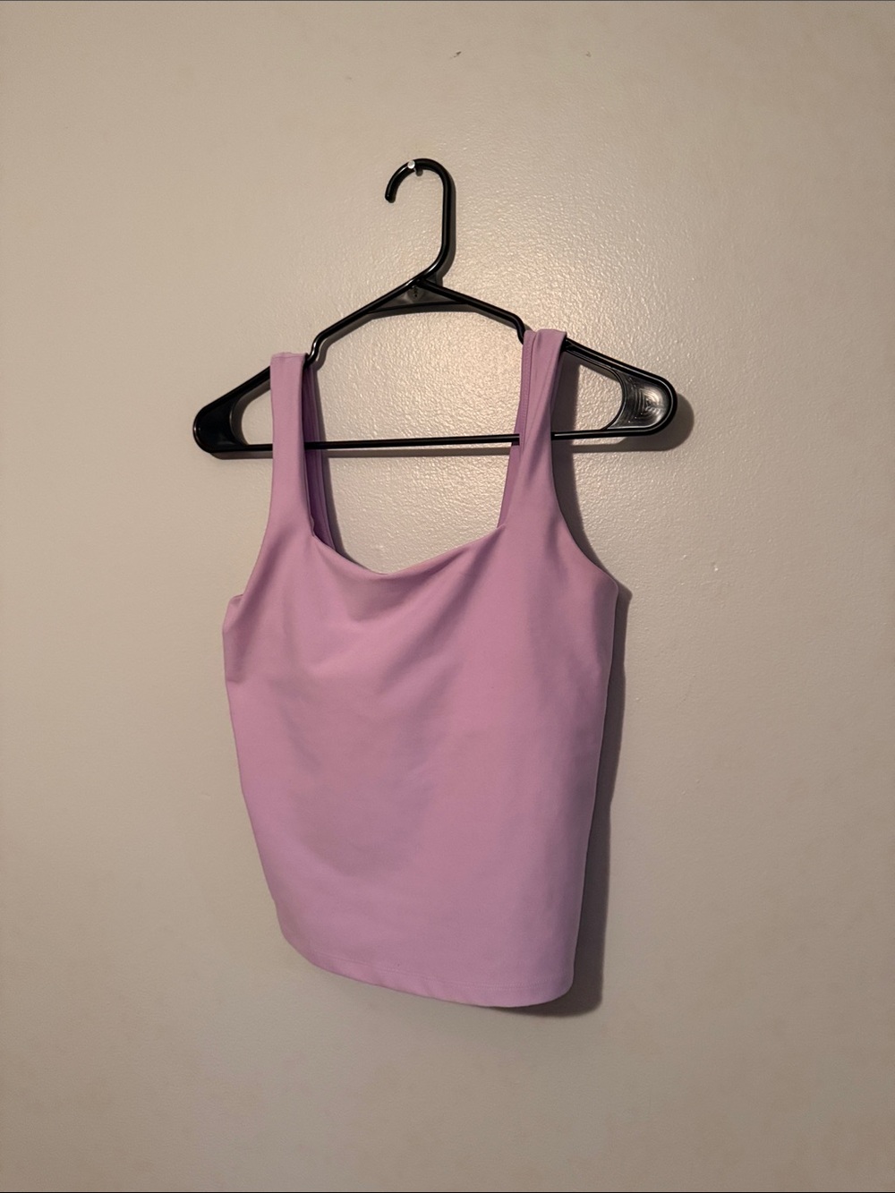 Women's Lavender Square Athletic Tank Top With Bra Lining (no inserts)